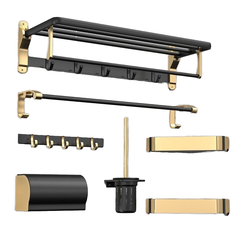 Home Bathroom Hardware - ชุดอุปกรณ์ห้องน้ำหรูหราทันสมัย สีนิกเกิลขัดเงาโครเมียม พร้อมราวแขวนผ้าขนหนู โลหะและเซรามิก สำหรับบ้าน โรงแรม