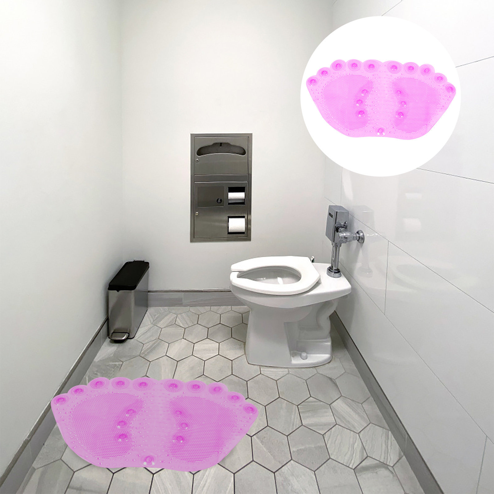 Home Bathroom Sauna - แผ่นรองอาบน้ำแบบนวด 1 ชิ้น ทำจาก PVC กันลื่น