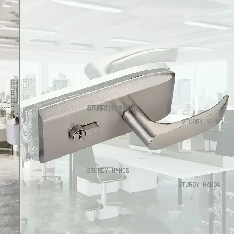 Home Bathroom Hardware - สํานักงานประตูกระจกล็อคห้องน้ําสแตนเลสประตูล็อคห้องนอนระเบียงประตูกระจก Lockset Home Security ฮาร์ดแวร์