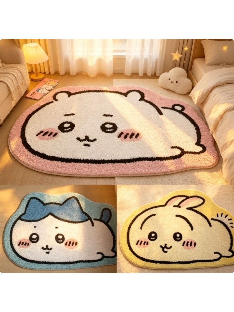 Home Bathroom Rugs - พรมการ์ตูนชิคคาวะ อนิเมะ ฮาชิวาระ อุซางิ พรมปูพื้นห้องน้ำกันลื่น พรมปูพื้นรถยนต์
