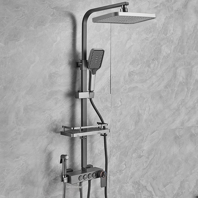 Shower Head Rain - ชุดฝักบัวสแตนเลส ป้องกันตะกรัน ทำความสะอาดตัวเอง ฝักบัวแบบเรนชาวเวอร์ แรงดันสูง สำหรับอาบน้ำที่บ้าน