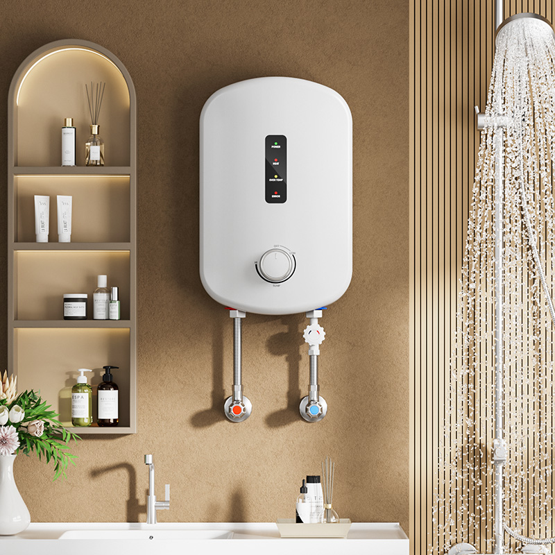 Home Bathroom Geyser - เครื่องทำน้ำอุ่นไฟฟ้าแบบไร้ถัง 220V 3500W/5500W สำหรับห้องครัว ห้องน้ำ โรงแรม
