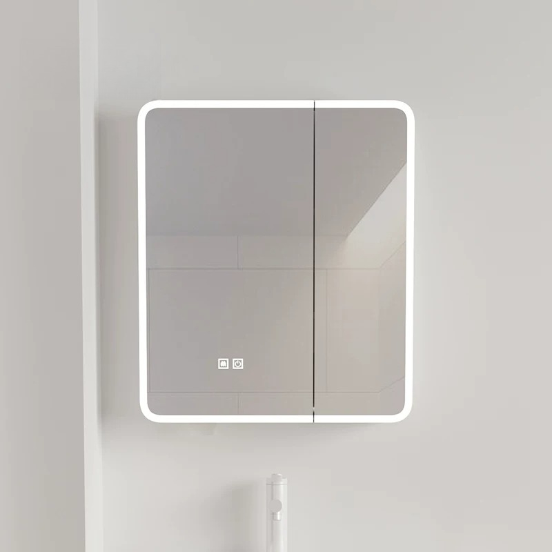 Bathroom Cabinet Mirror - กระจกห้องน้ำ LED แบบมีไฟส่องหลัง ป้องกันฝ้าอัจฉริยะ พร้อมเซ็นเซอร์สัมผัส ปรับความสว่างได้