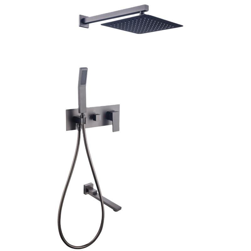 Shower Head Rain - ฝักบัวอาบน้ำแบบติดเพดานทองเหลืองขัดเงาสีทองหรูหรา พร้อมระบบควบคุมอุณหภูมิ