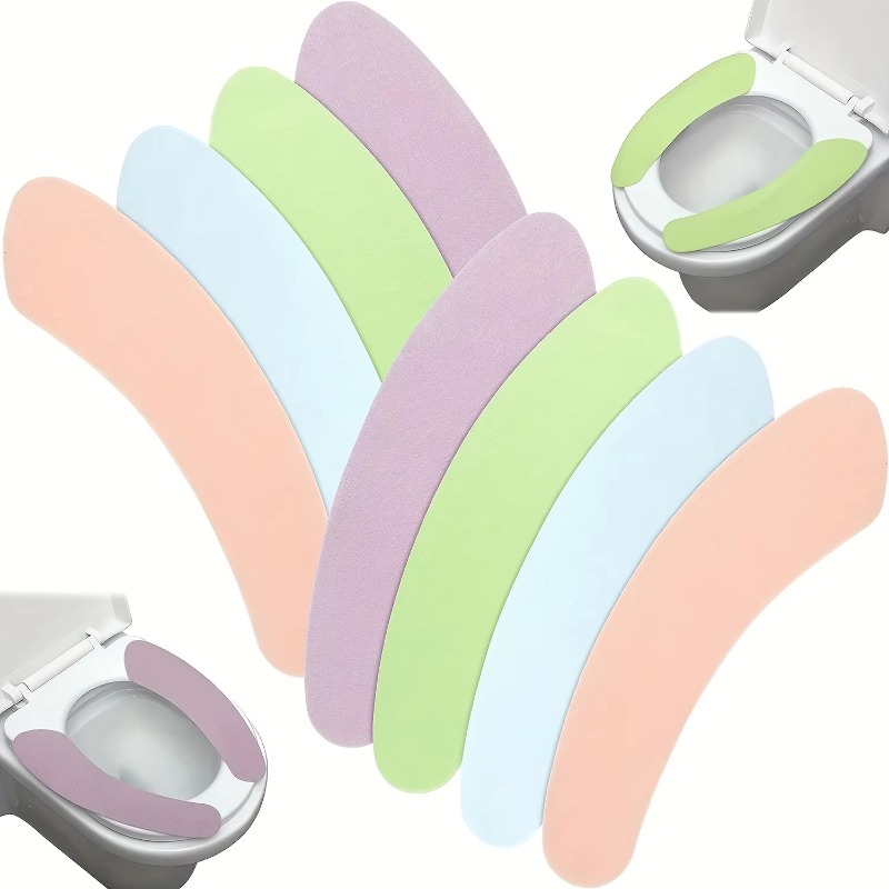 Home Bathroom Gadgets - 1/5/10 คู่เบาะรองนั่งชักโครกหลากสีสันนุ่มสบายล้างทำความสะอาดได้เบาะรองนั่งชักโครกเหนียวอุปกรณ์ทำความสะอาดห้องน้ำ