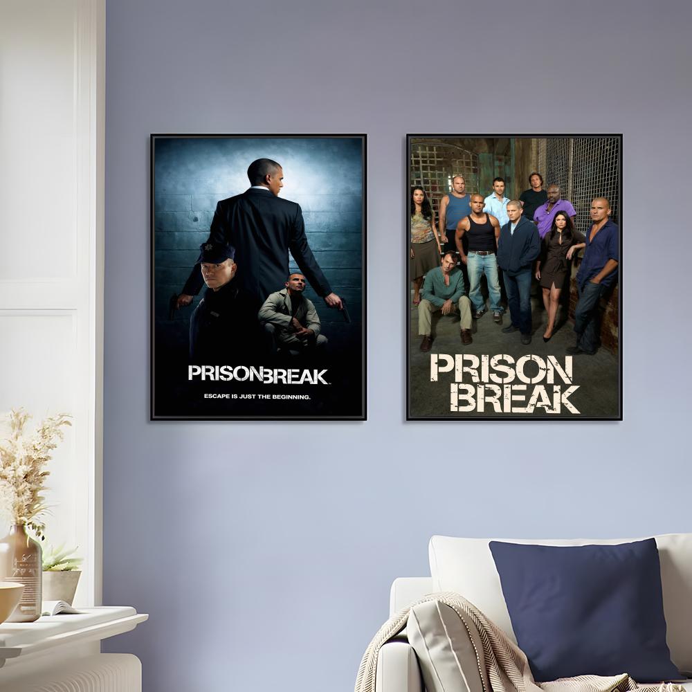 Home Bathroom Break - ภาพวาดกราฟฟิตี้ Prison Break ภาพเขียนพู่กันบนผ้าใบ สำหรับตกแต่งห้องน้ำ ห้องนั่งเล่น