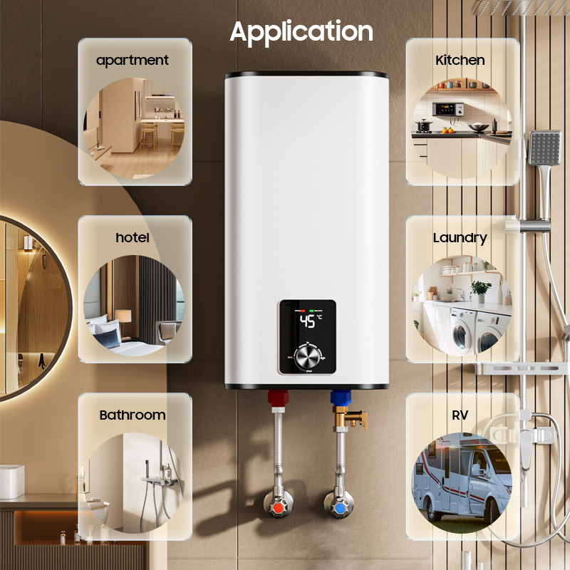 Home Bathroom Geyser - เครื่องทำน้ำอุ่นไฟฟ้าแบบติดผนังแนวตั้ง ขนาด 10 ลิตร 20 ลิตร