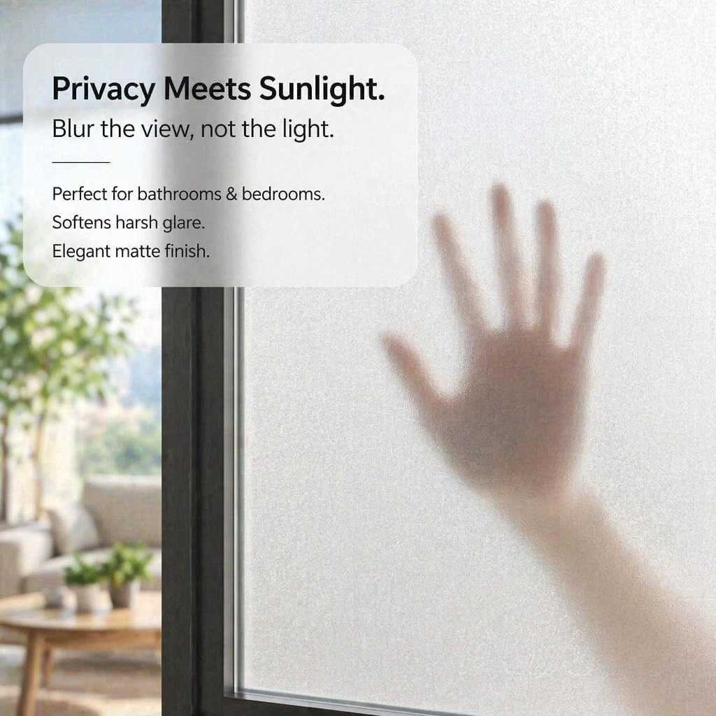 ฟิล์มติดกระจกฝ้าแบบโปร่งแสง ป้ - Home Bathroom Window บทวิจารณ์และราคา