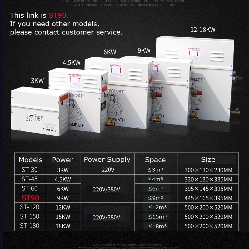 Steam Generator 220 V/380 V St - Home Bathroom Sauna บทวิจารณ์และราคา