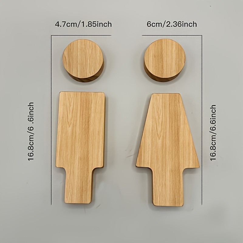 ป้ายห้องน้ําไม้ 2 ชิ้นสําหรับป - Home Bathroom Gadgets บทวิจารณ์และราคา