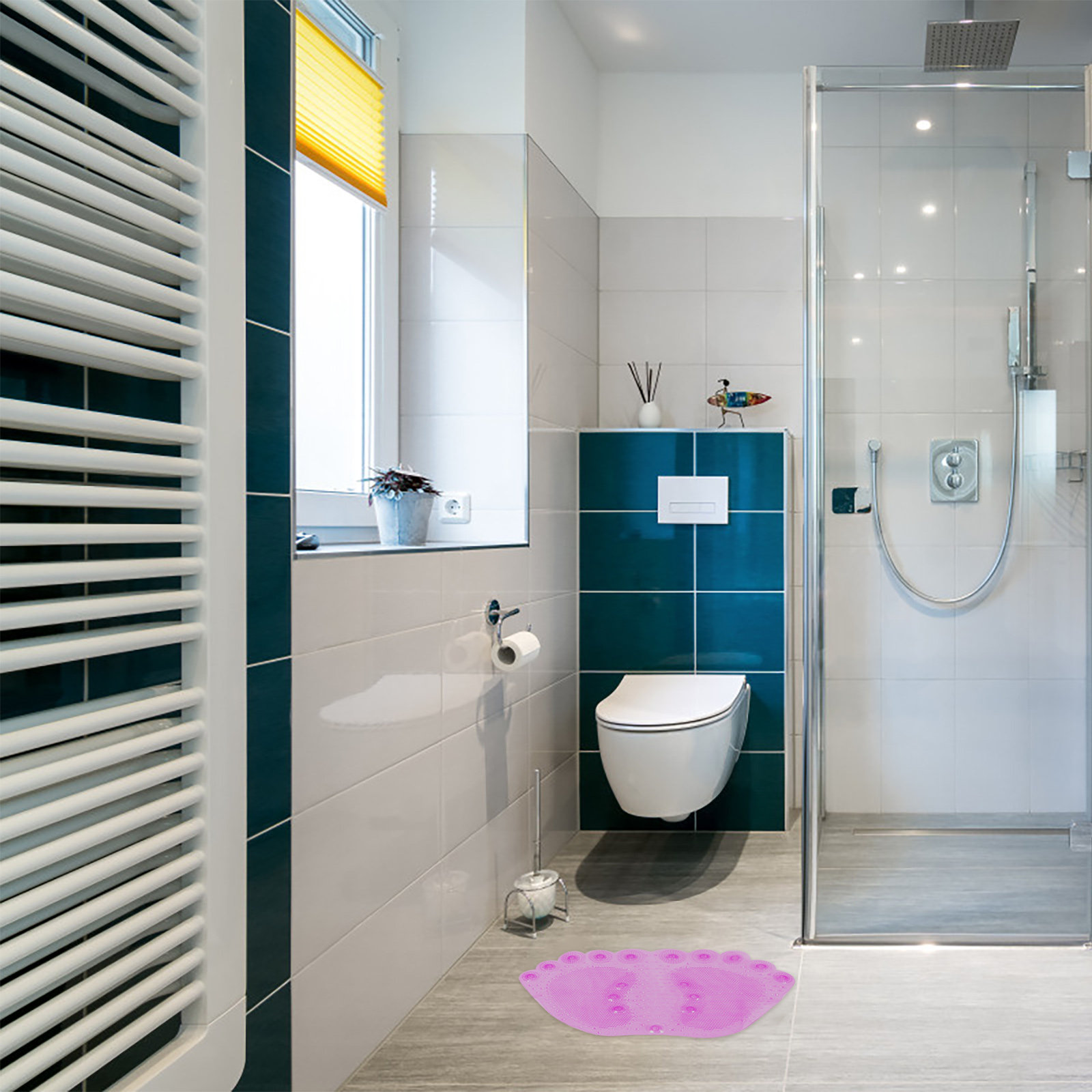 แผ่นรองอาบน้ำแบบนวด 1 ชิ้น ทำจ - Home Bathroom Sauna บทวิจารณ์และราคา