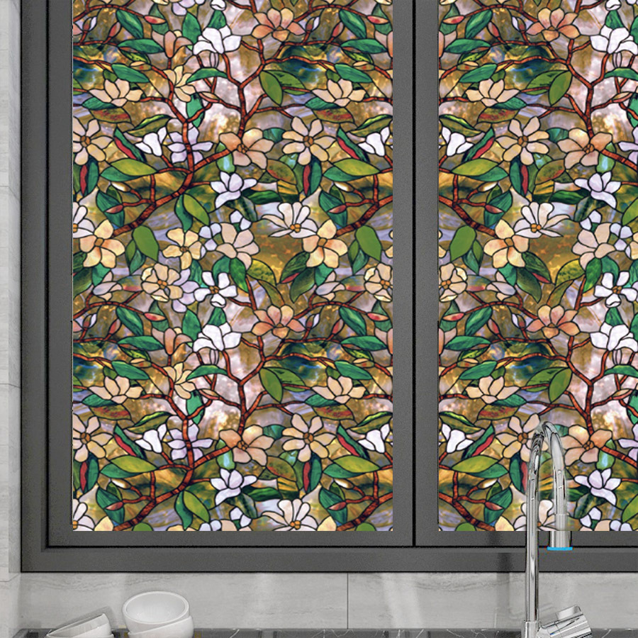 ฟิล์มติดกระจกแบบไฟฟ้าสถิตลายดอ - Home Bathroom Window บทวิจารณ์และราคา