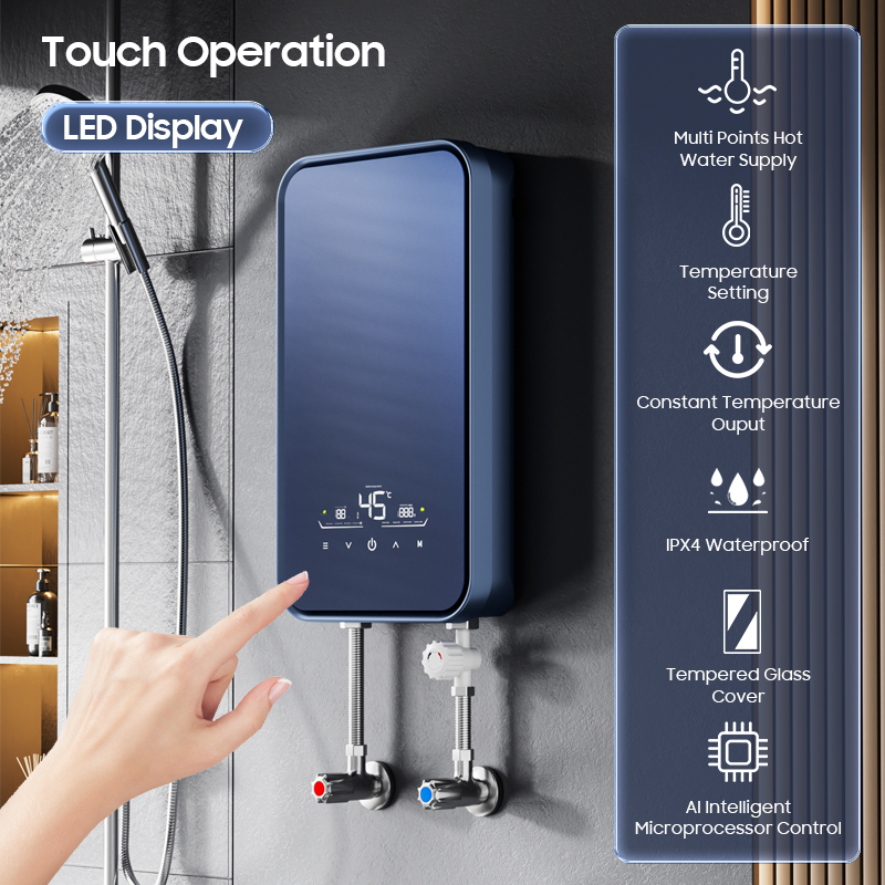 เครื่องทำน้ำอุ่นไฟฟ้าแบบไร้ถัง - Home Bathroom Geyser บทวิจารณ์และราคา