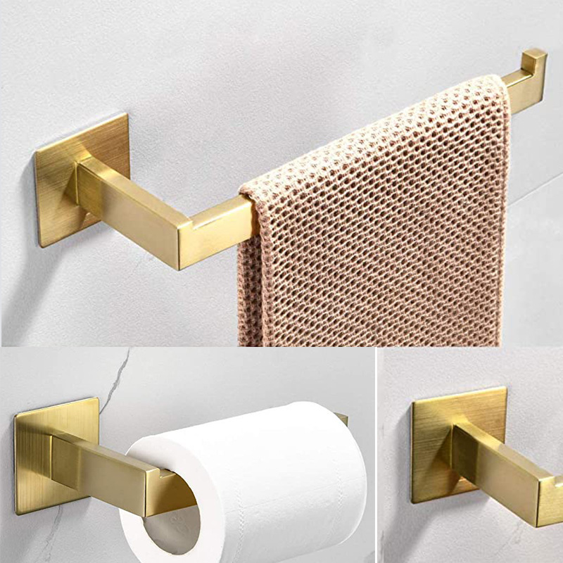 ชุดอุปกรณ์ห้องน้ำสีทอง 4 ชิ้น  - Home Bathroom Hardware บทวิจารณ์และราคา