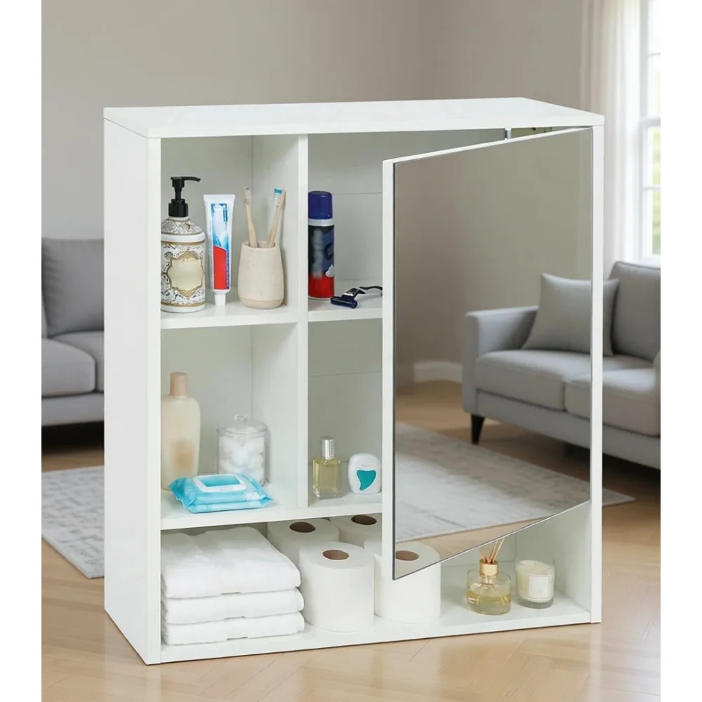 ตู้กระจกห้องน้ำติดผนังพร้อมชั้ - Bathroom Cabinet Mirror บทวิจารณ์และราคา