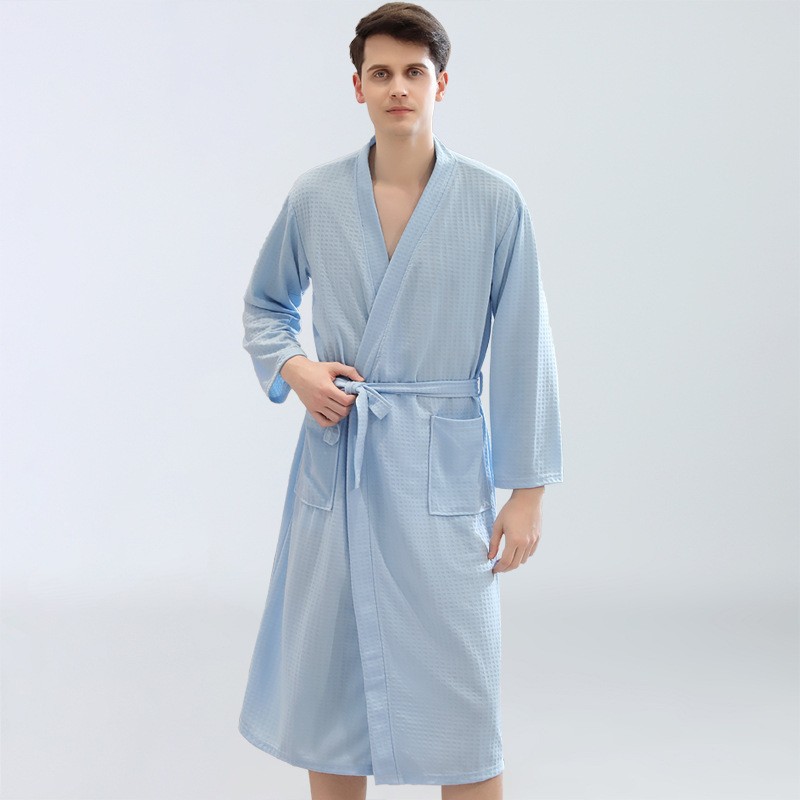 เสื้อคลุมอาบน้ำผู้ชายแบบวาฟเฟิ - Home Bathroom Sauna บทวิจารณ์และราคา