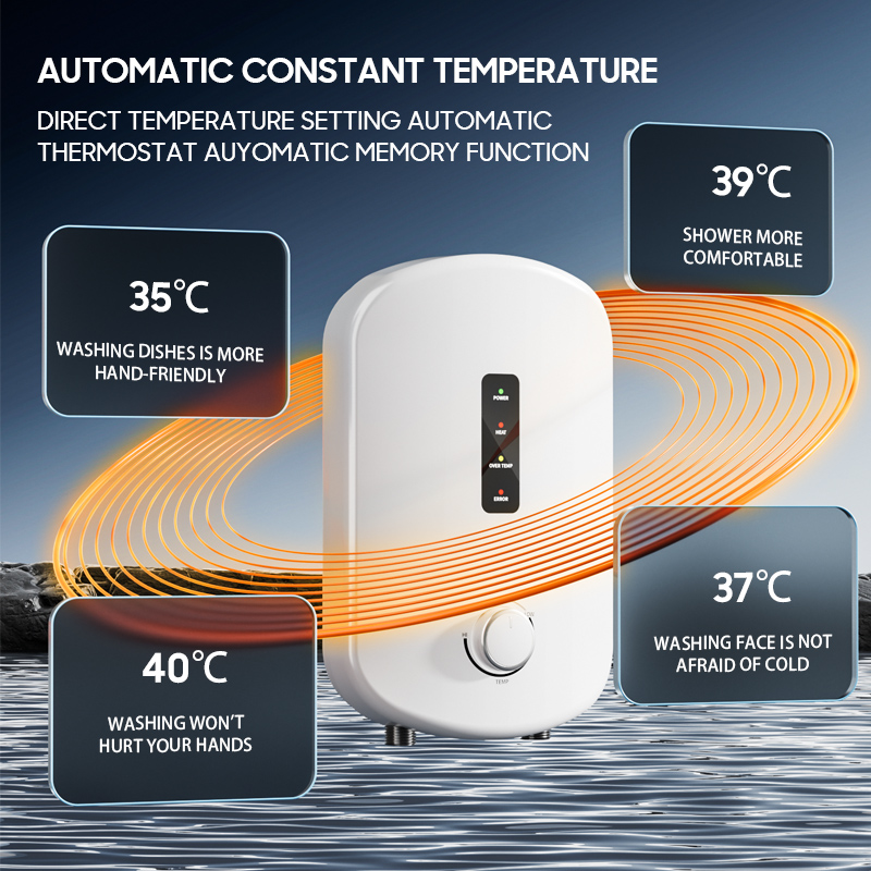 เครื่องทำน้ำอุ่นไฟฟ้าแบบไร้ถัง - Home Bathroom Geyser บทวิจารณ์และราคา