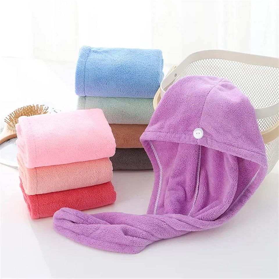 ผ้าขนหนูคลุมผมคอรัลฟลีซ 1 ชิ้น - Home Bathroom Gadgets บทวิจารณ์และราคา