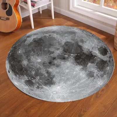 Galaxy Earth Moon พรมกลมสําหรั - Home Bathroom Rugs บทวิจารณ์และราคา