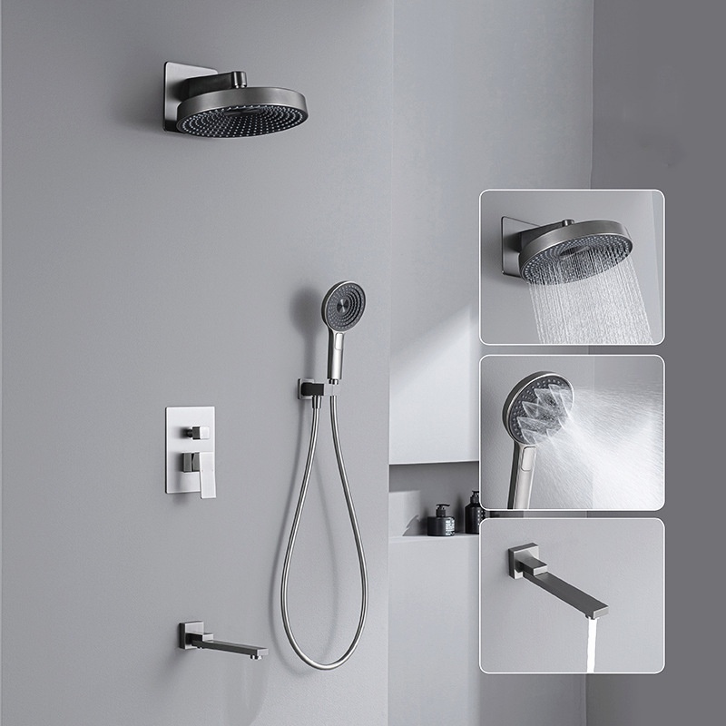 ชุดฝักบัวติดผนังแบบซ่อนระดับไฮ - Shower Head Rain บทวิจารณ์และราคา