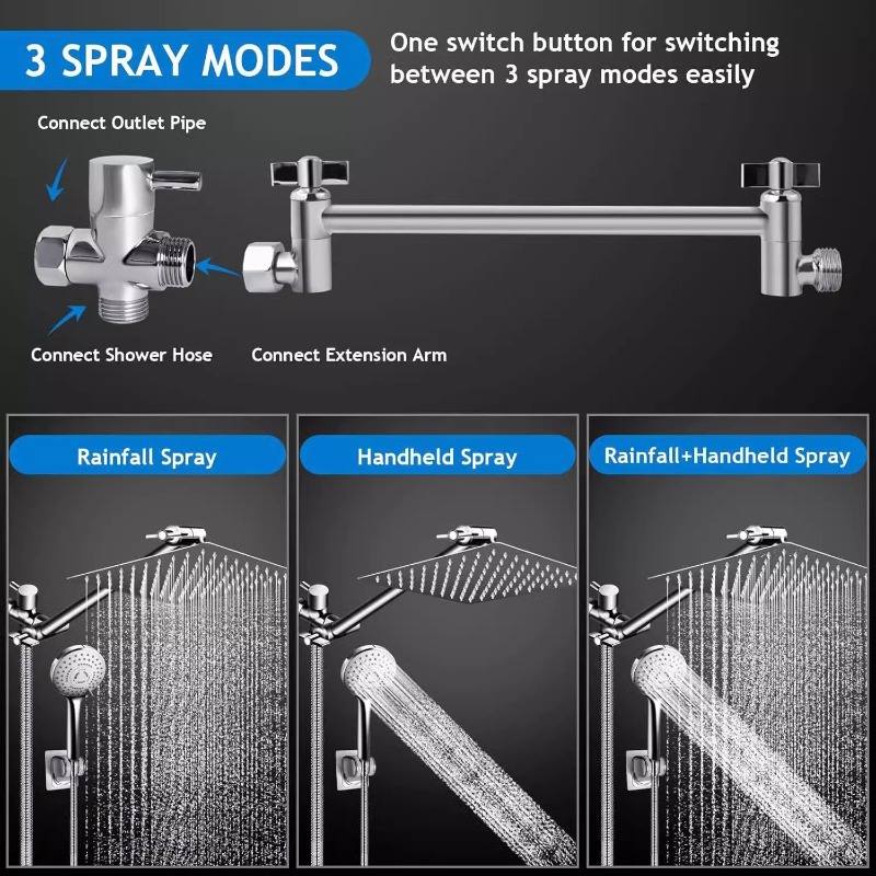 ชุดฝักบัวเรนชาวเวอร์สแตนเลสพร้ - Shower Head Rain บทวิจารณ์และราคา