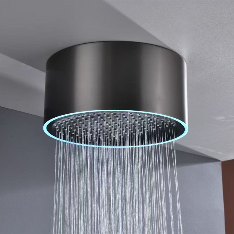 ชุดก๊อกน้ำฝักบัว LED สีดำด้าน  - Shower Head Rain บทวิจารณ์และราคา