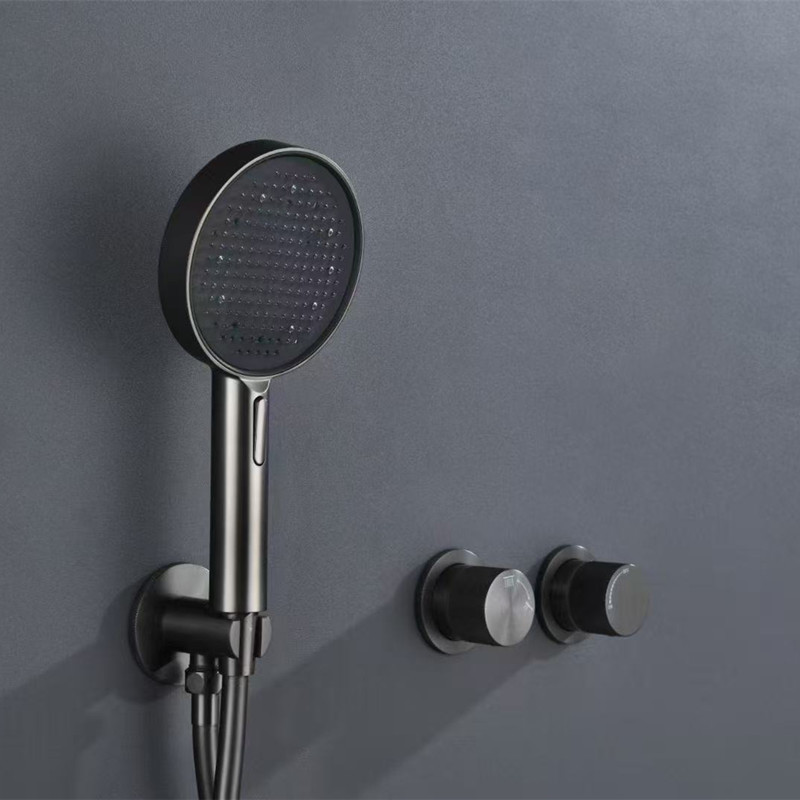 ชุดก๊อกน้ำฝักบัว LED สีดำด้าน  - Shower Head Rain บทวิจารณ์และราคา
