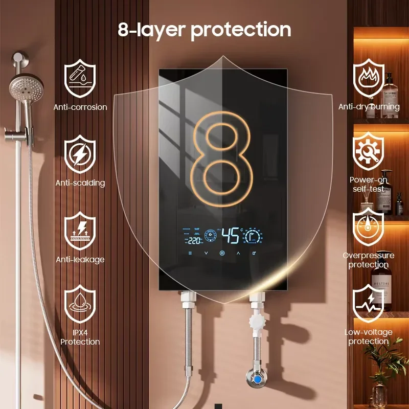 เครื่องทำน้ำร้อนไฟฟ้าอัจฉริยะค - Home Bathroom Geyser บทวิจารณ์และราคา