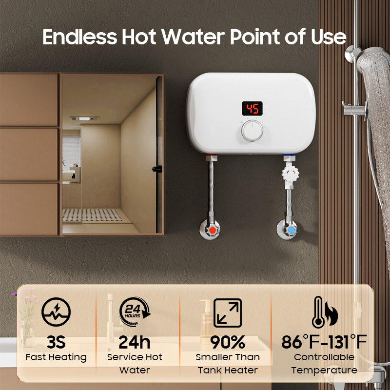 เครื่องทำน้ำอุ่นไฟฟ้าแบบไร้ถัง - Home Bathroom Geyser บทวิจารณ์และราคา