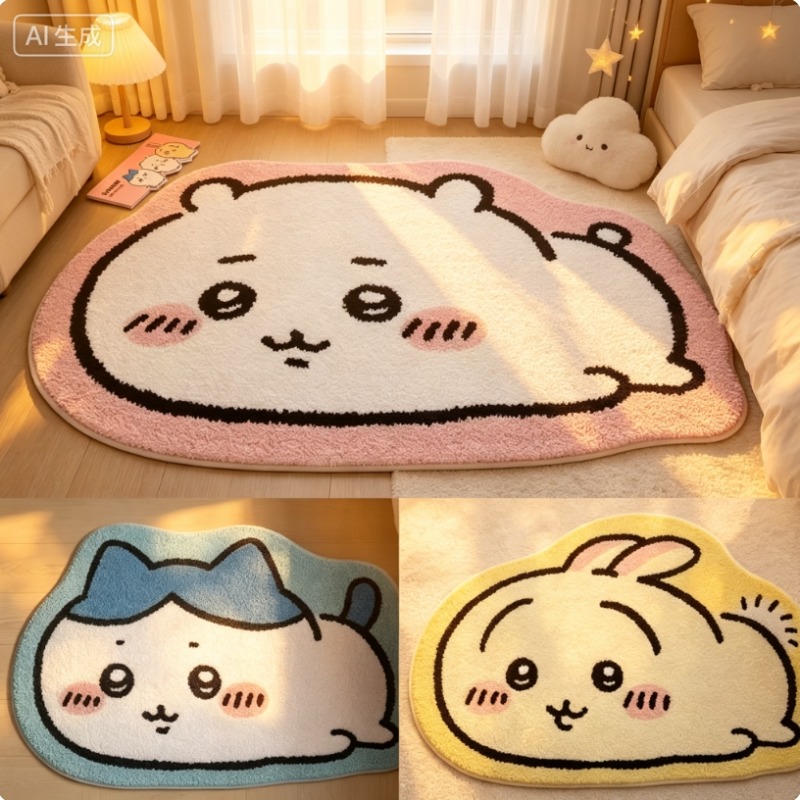 พรมการ์ตูน Chiikawa ลายอนิเมะ  - Home Bathroom Rugs บทวิจารณ์และราคา