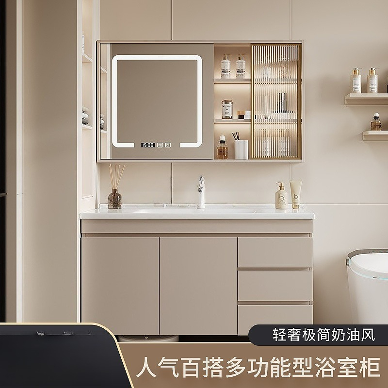 ตู้ห้องน้ำไม้เนื้อแข็งแบบรวมอ่ - Bathroom Cabinet Mirror บทวิจารณ์และราคา